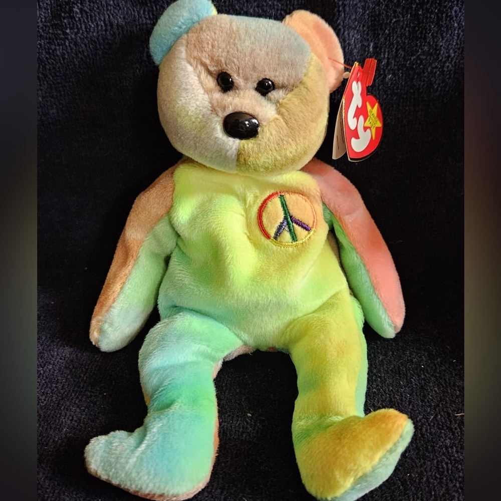 Pair of TY Beanie Babies of Peace